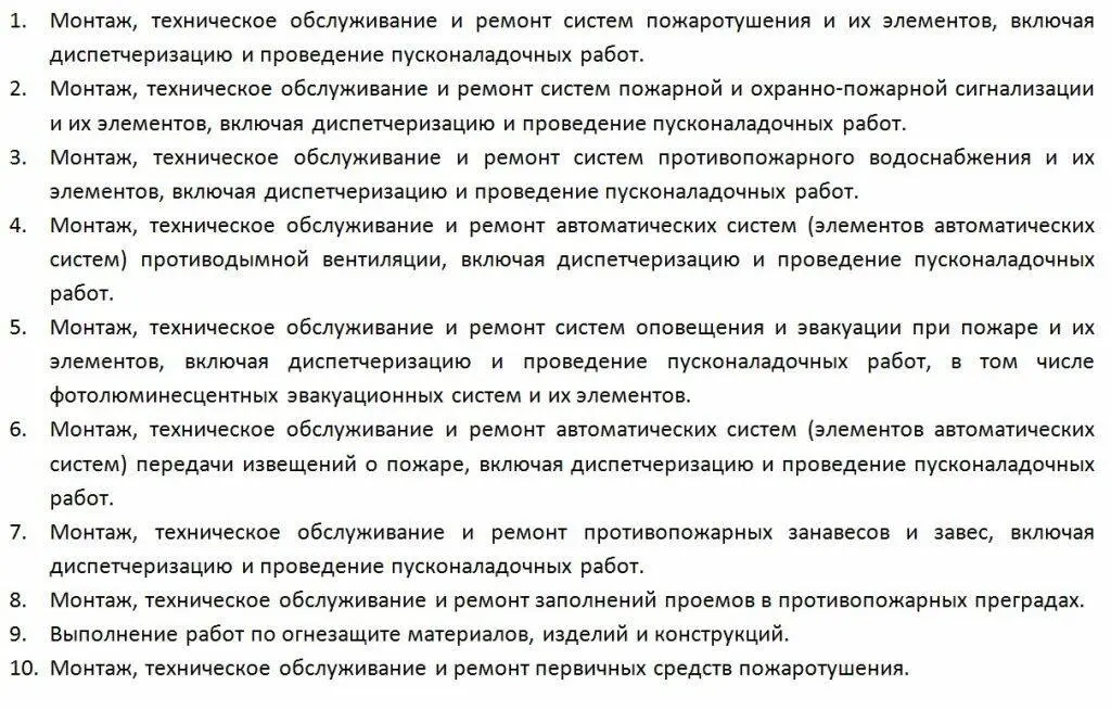 фото полный перечень работ и услуг, составляющих лицензируемую деятельность